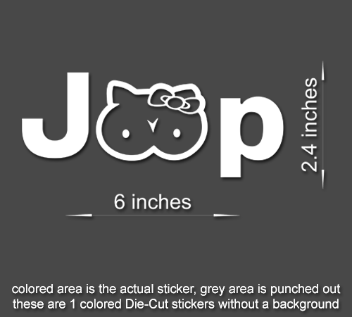 4x Jeep Titty Topless Decal Sticker Set for Wrangler, Cherokee, and More