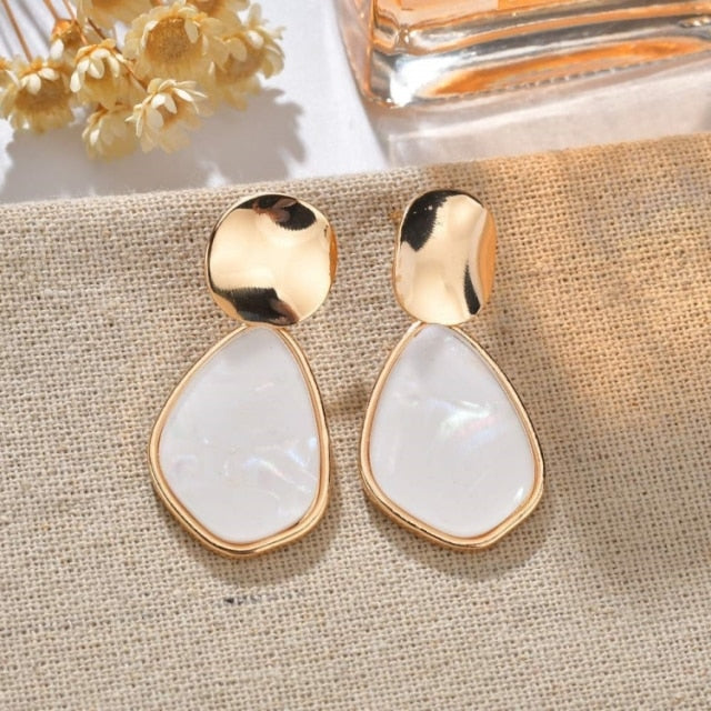 Stylish Geometric Acrylic Drop Earrings for Women