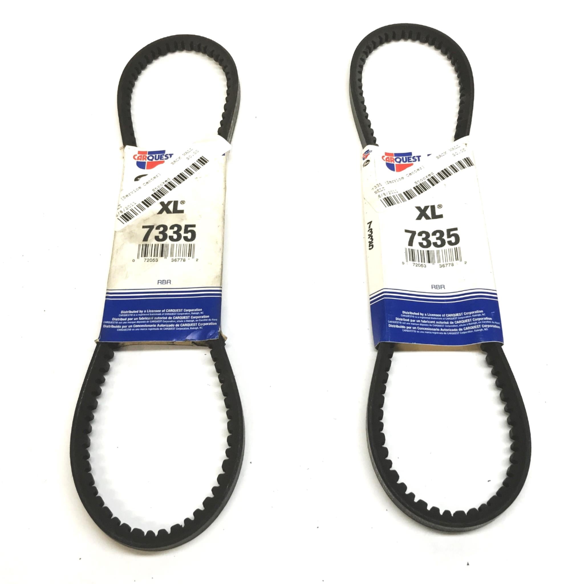 Car Quest XL Accessory Drive Belt XL-7335 [Lot of 2] NOS