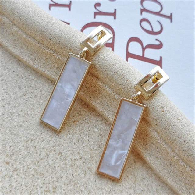 Stylish Geometric Acrylic Drop Earrings for Women