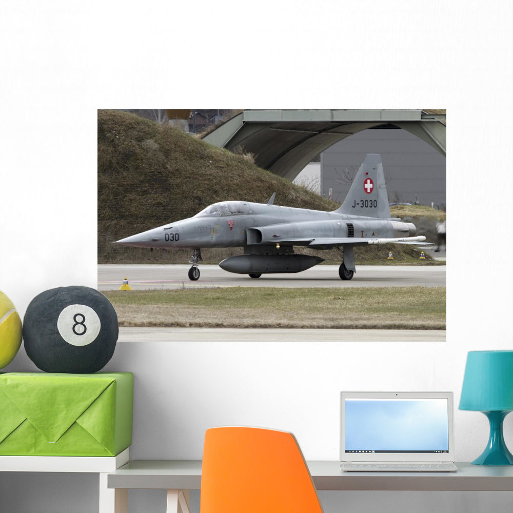 F-5 Tiger Aircraft Swiss Vinyl Wall Decal