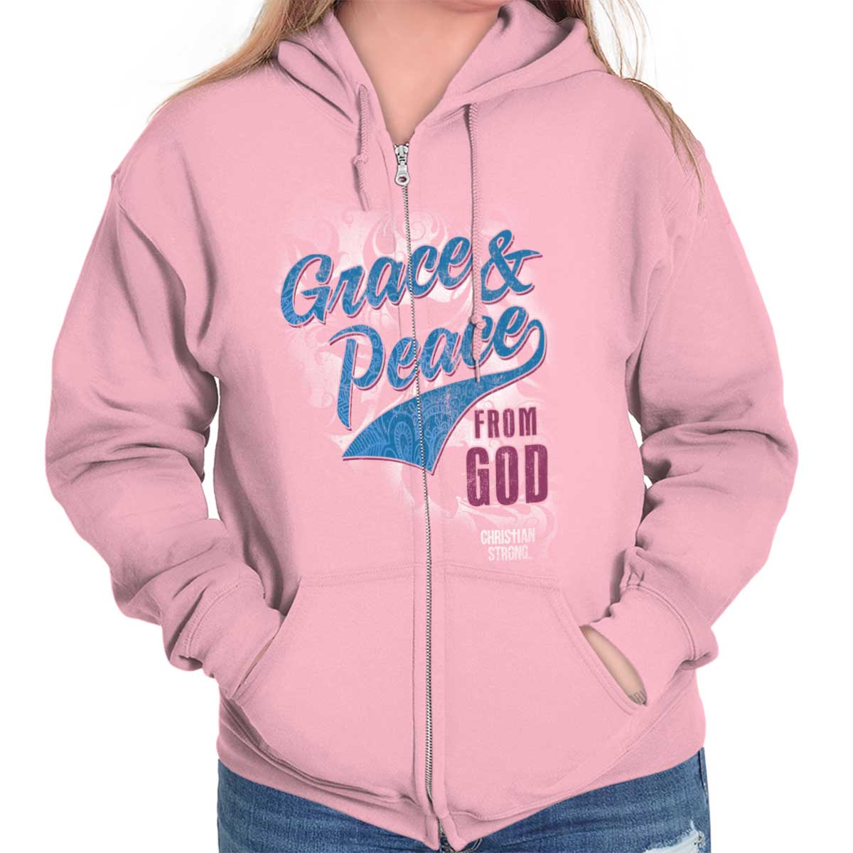 Faith-Inspired Peace Seeker Christian Zip Hoodie