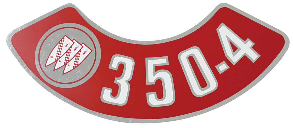 Vintage Air Cleaner Decal 350-4V for 1968-1972 Buick Models