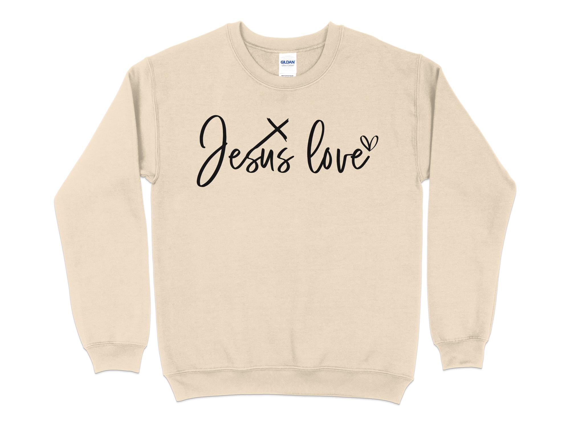 Women's Jesus Love Sweatshirt - Soft & Cozy Christian Faith Apparel