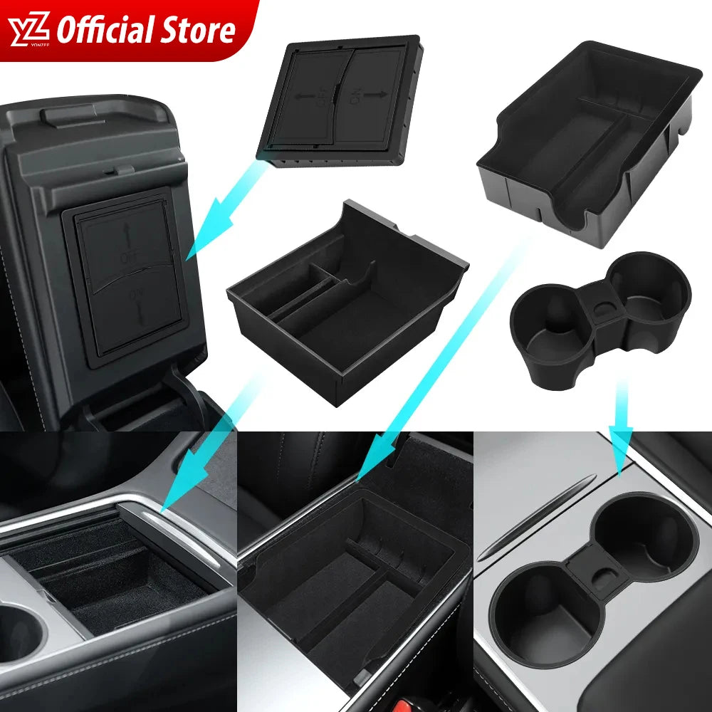 YZ Tesla Model 3/Y Storage Box Organizer with Hidden Compartments