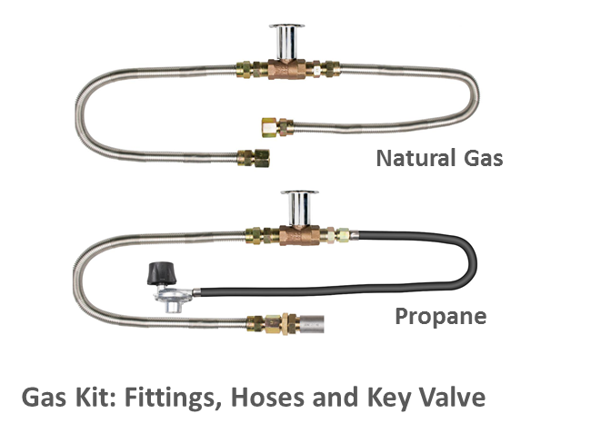 Customizable Rectangular Gas Fire Pit Kit - 96" x 24" x 16"