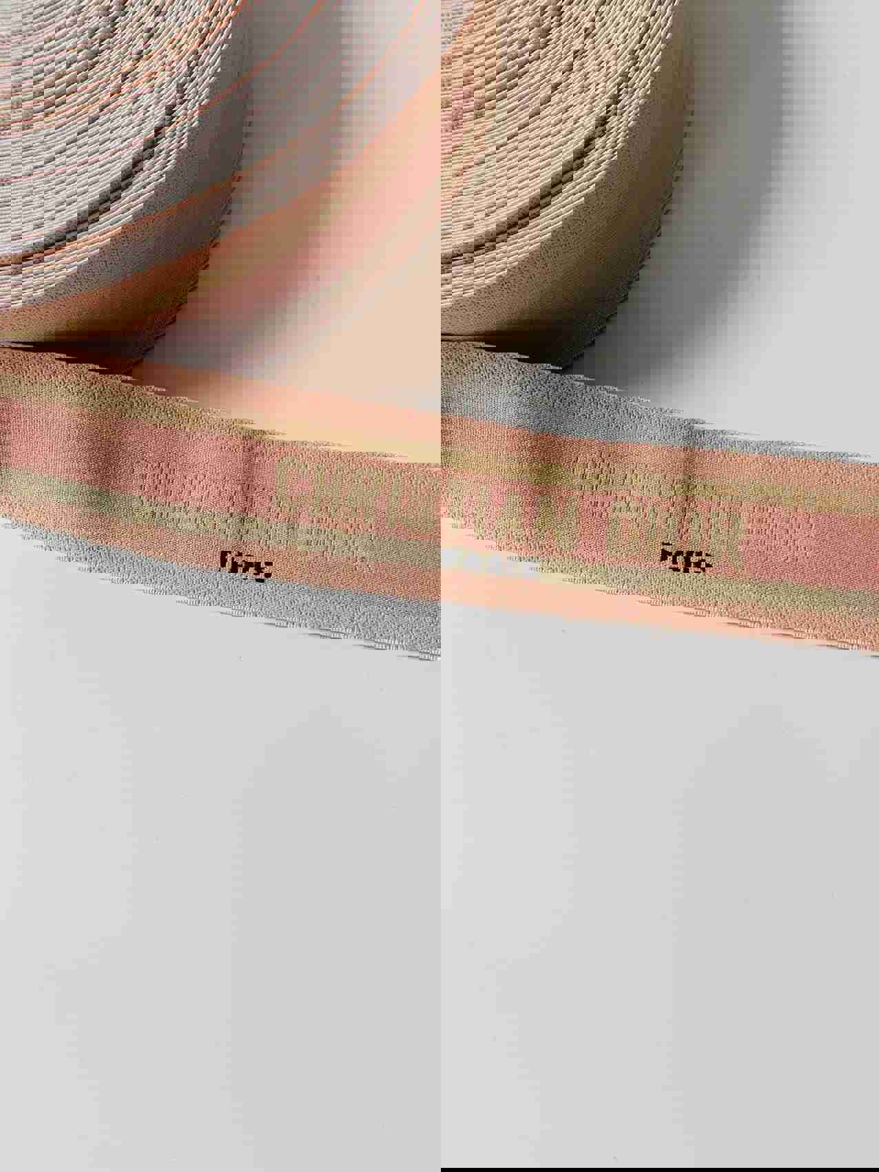 Christian Dior Paris Elastic Striped Ribbon Trim, 2.5 inch Width, Embroidered for Fashion Accessories (Pink)