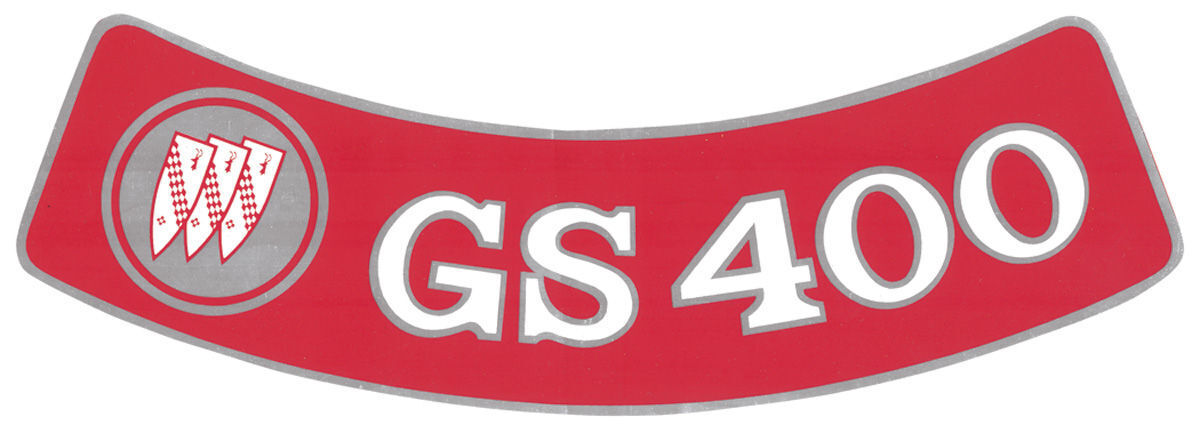 Vintage GS400 Air Cleaner Decal for 1968-1969 Buick Models