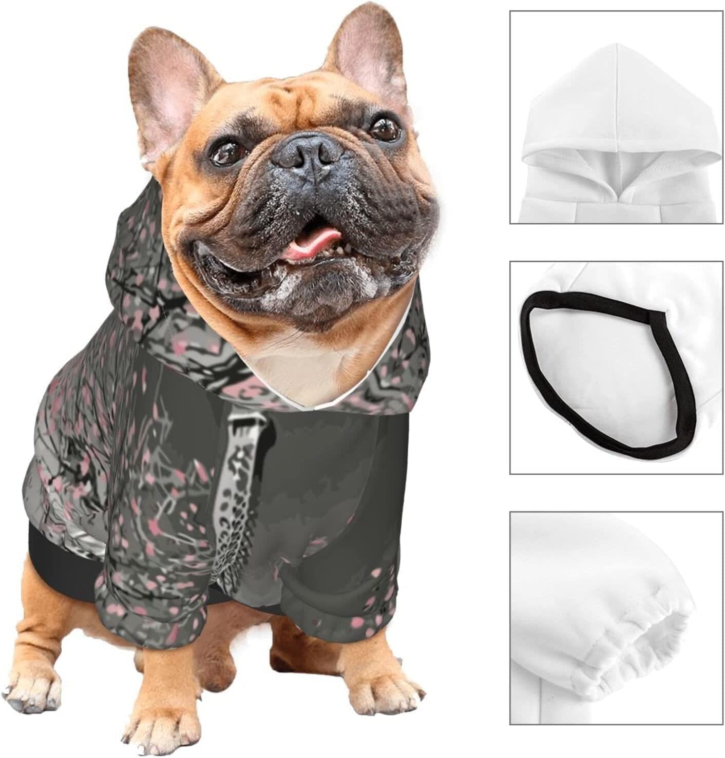 Elegant Paris Tower-Themed Pet Hooded Sweatshirt