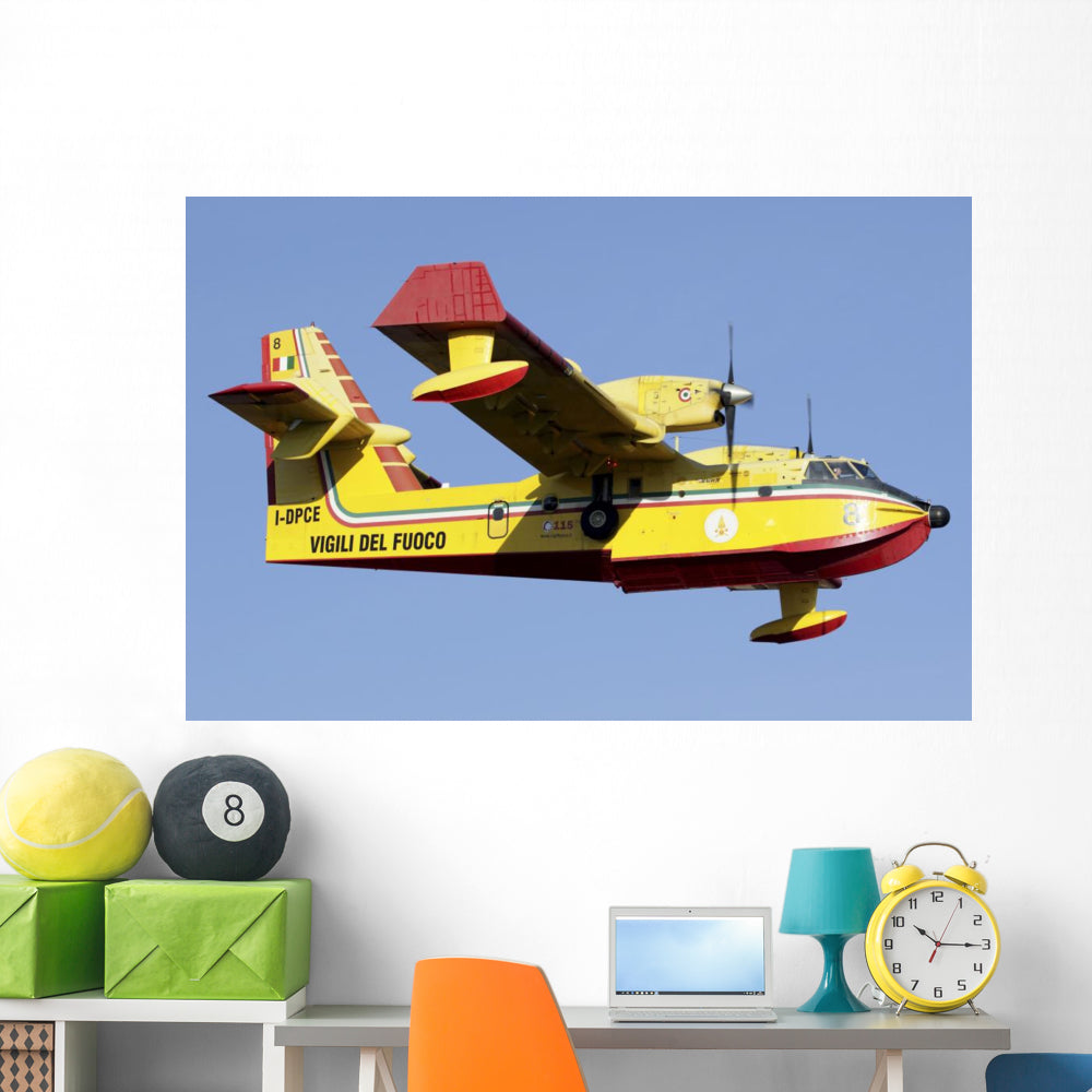 Italian Fire Hunter Wall Decal - Cl-415 Right Side Design