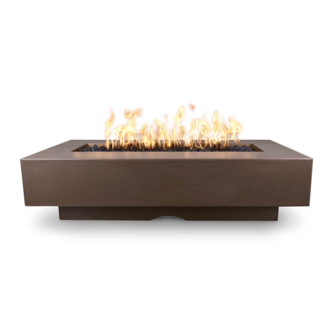 72" Del Mar GFRC Concrete Rectangle Fire Pit Table - Luxurious Outdoor Heating