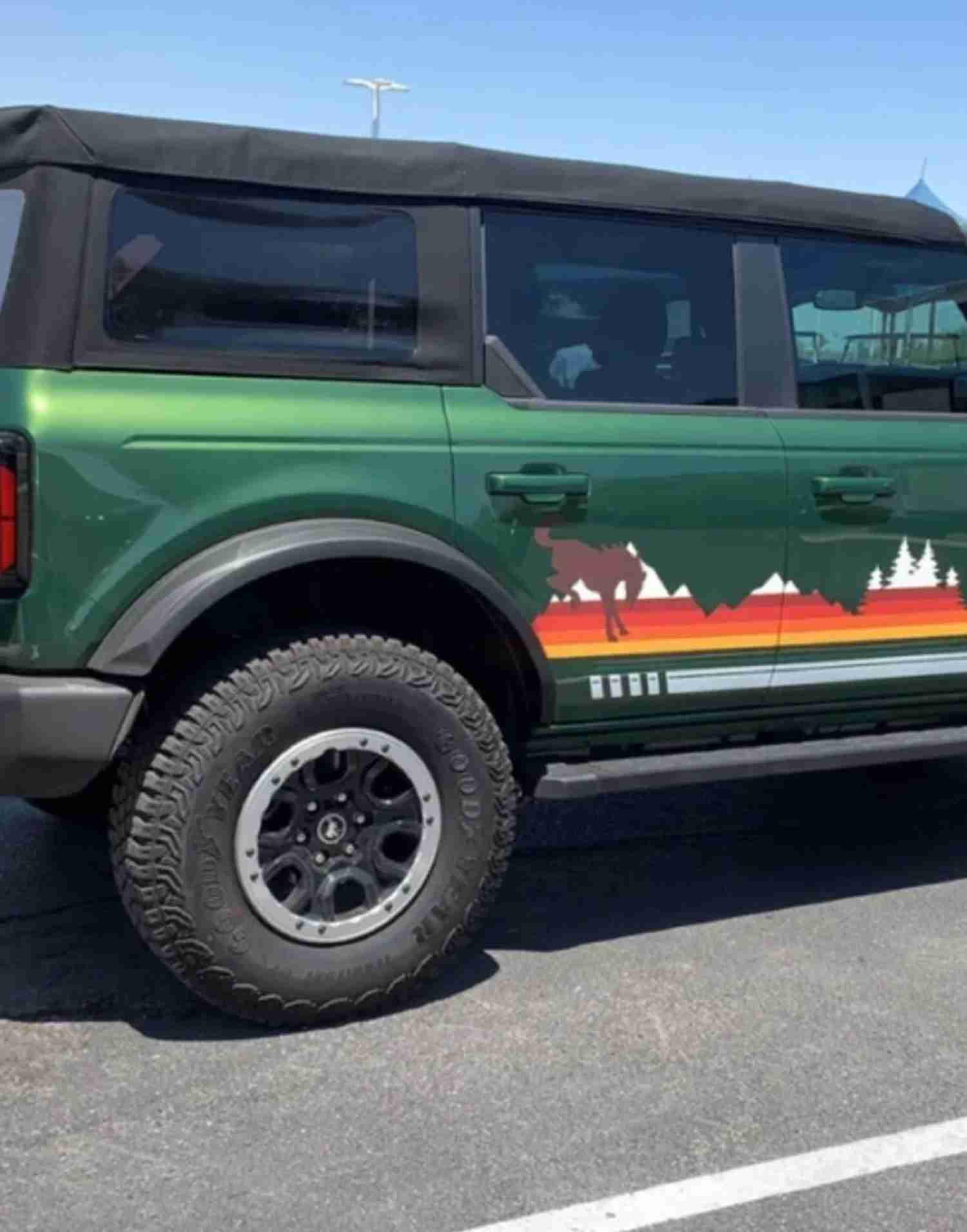 Vintage-Inspired Ford Bronco Decals with Customizable Colors