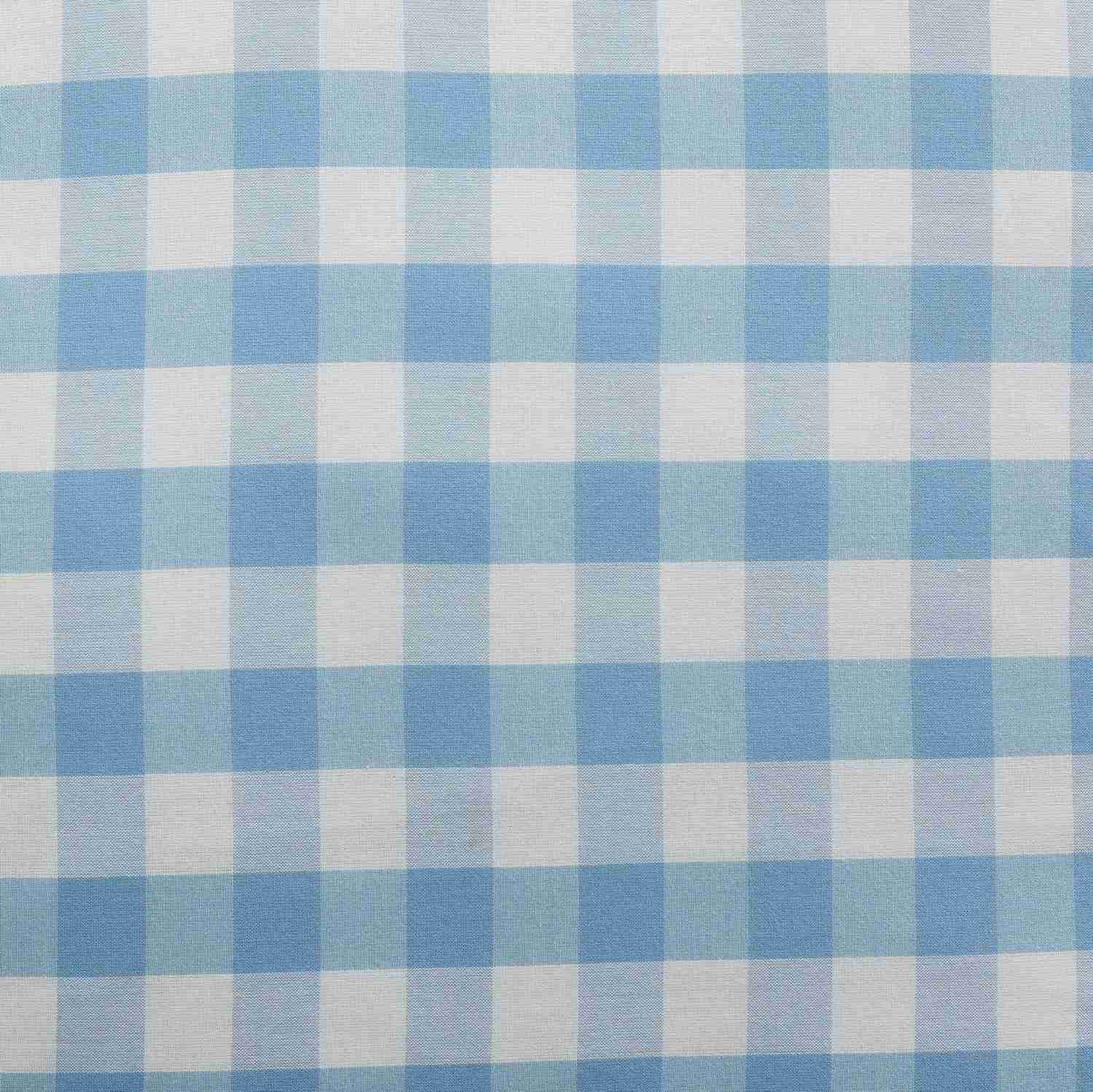 Elegant Buffalo Blue Check Ruffled Swag Curtains Set of 2