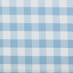 Elegant Blue Buffalo Check Ruffled Swag Curtains Set of 2