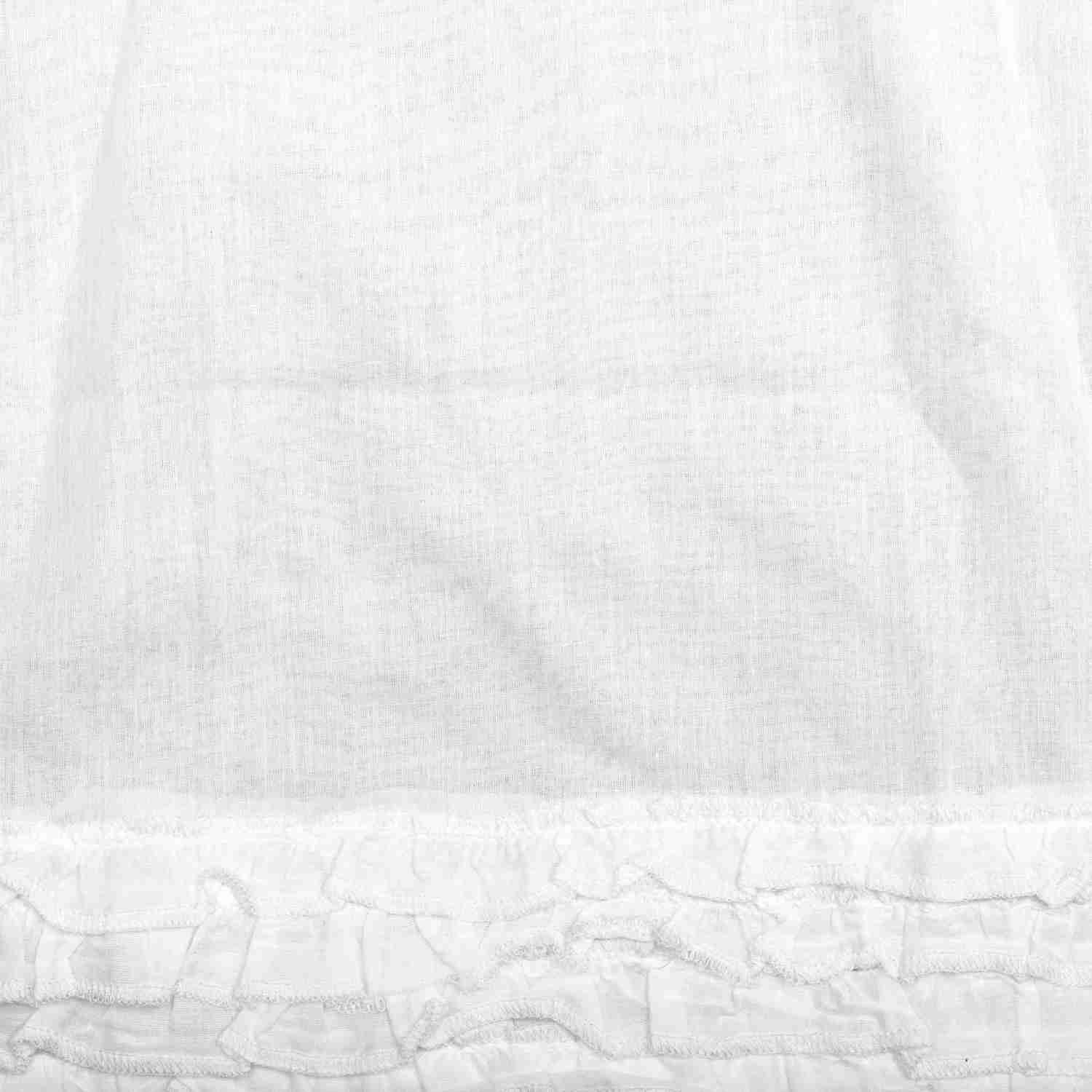 Elegant White Ruffled Sheer Swag Curtains for Rustic Charm