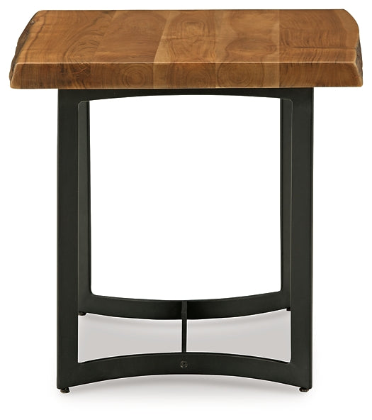 Modern Acacia Wood Rectangular End Table