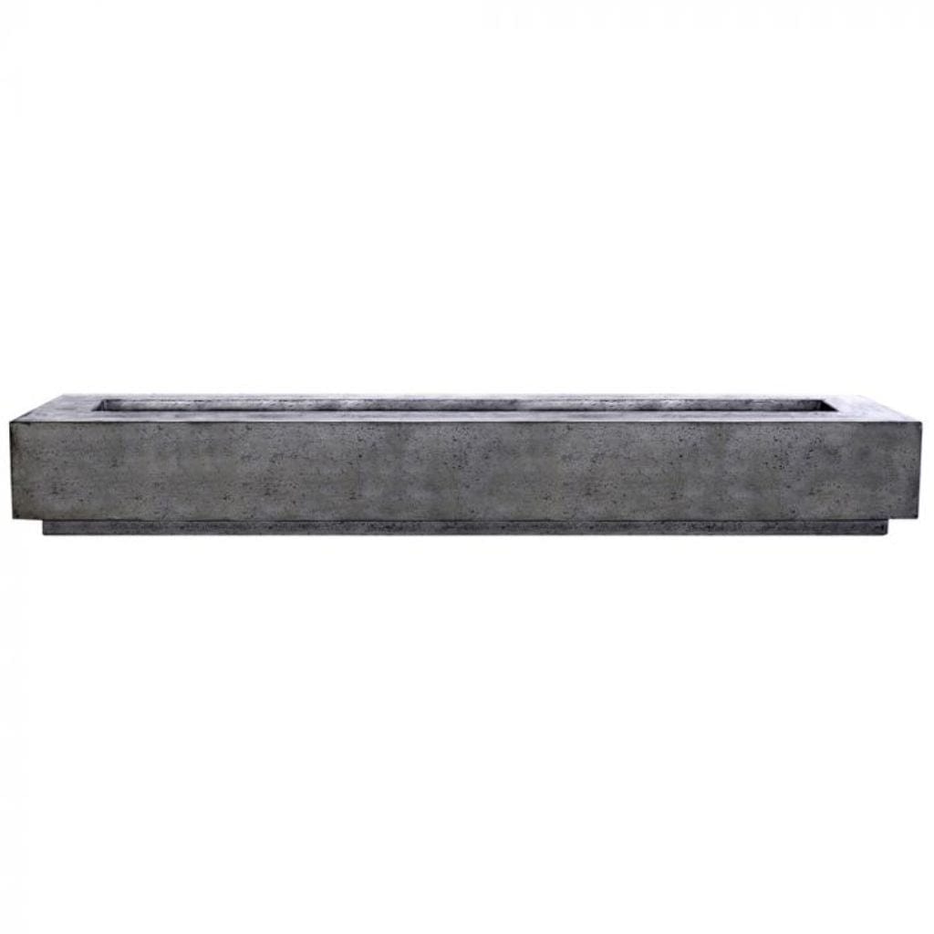 Prism Hardscapes 110 Pewter Tavola 110 Rectangular Concrete Natural Gas Fire Pit Table