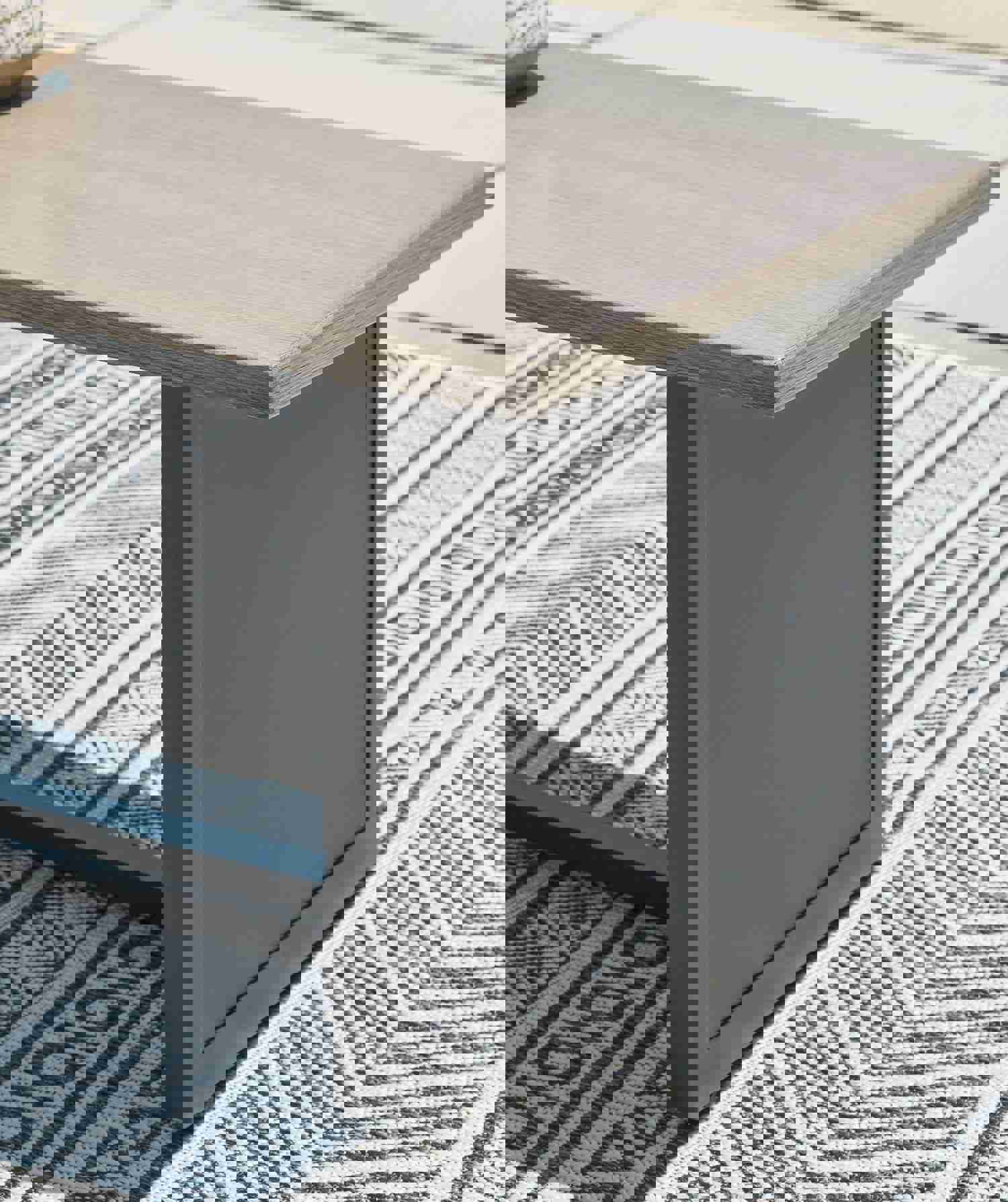 Serene Outdoor End Table with Japandi Style