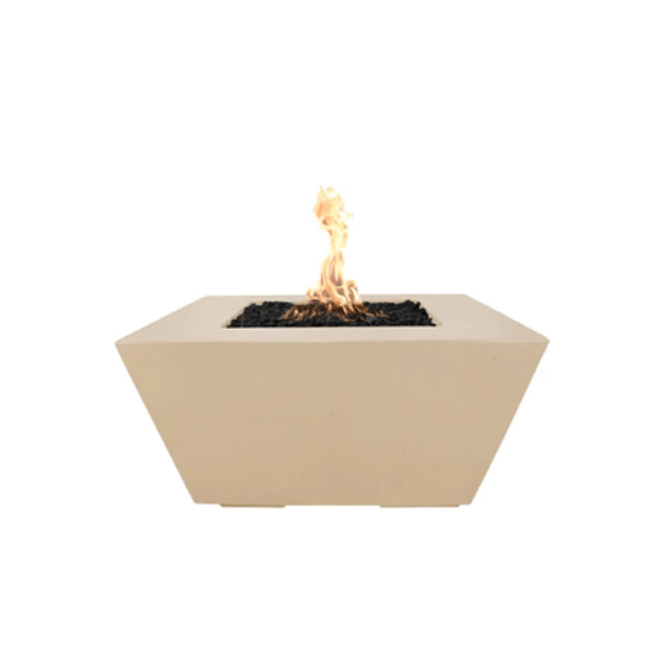 Stylish Outdoor Concrete Fire Pit with Propane Storage