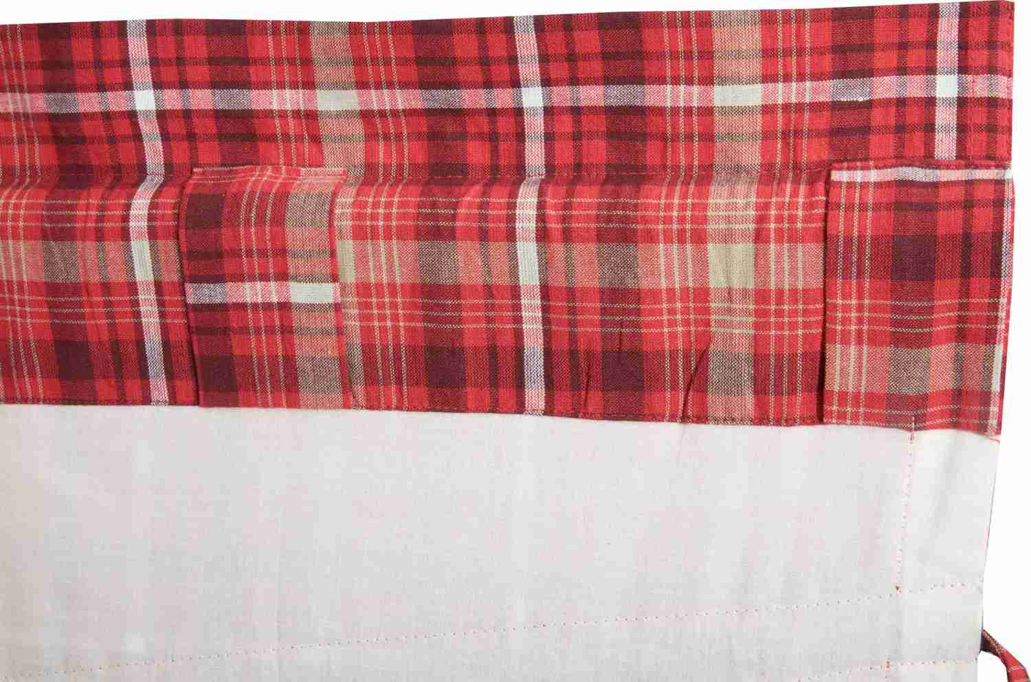 Elegant Country-Style Window Swag Set with Tartan Plaid