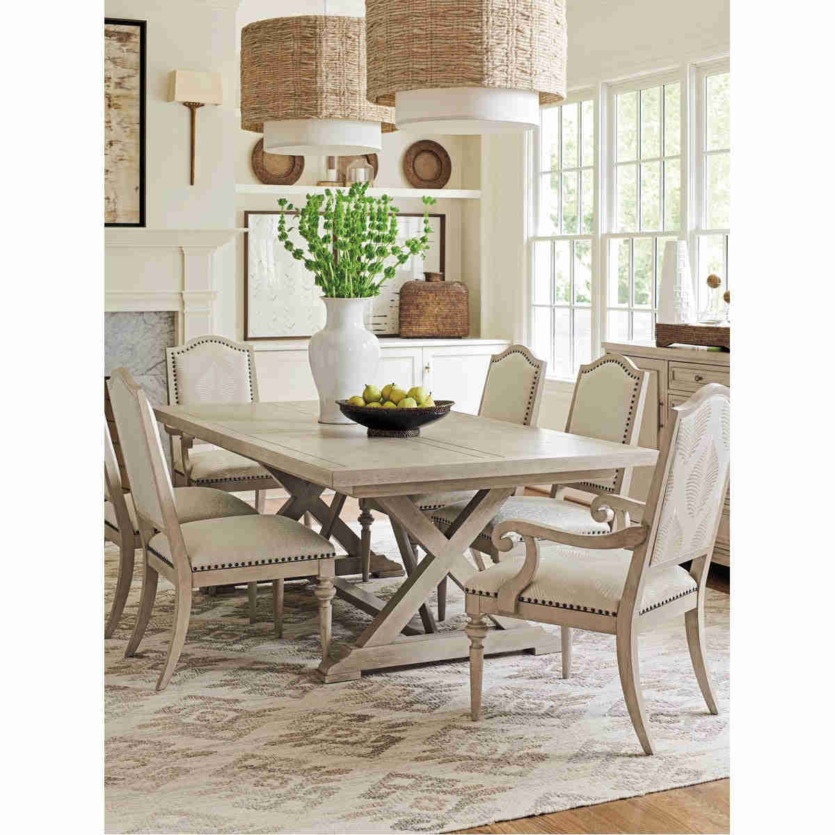Lexington Malibu Rockpoint Rectangular Dining Table with Expandable Leaves