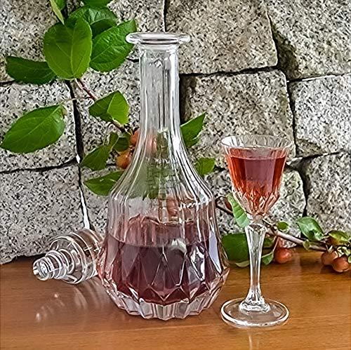 Elegant Clear Glass Crystal Wine Decanter with Stopper
