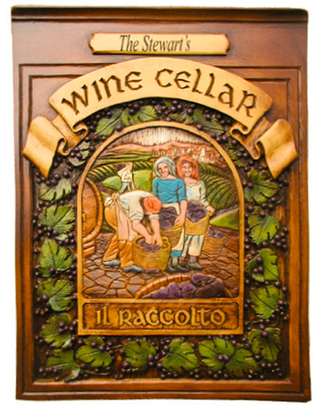 Personalized Italian Harvest Wine Plaque