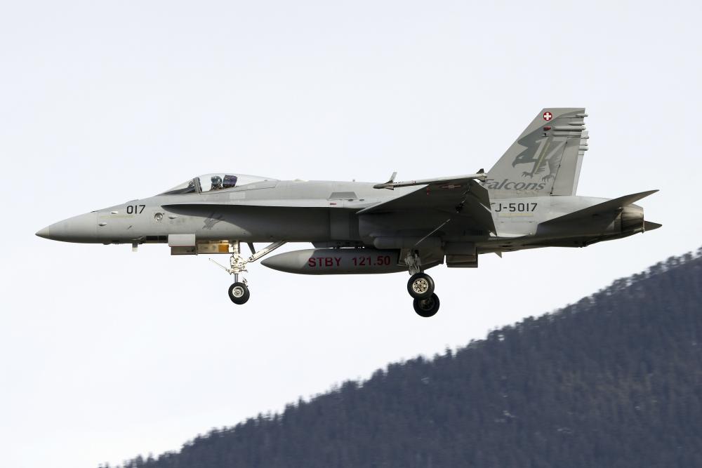 F-18 Hornet Swiss In-Flight Vinyl Wall Decal