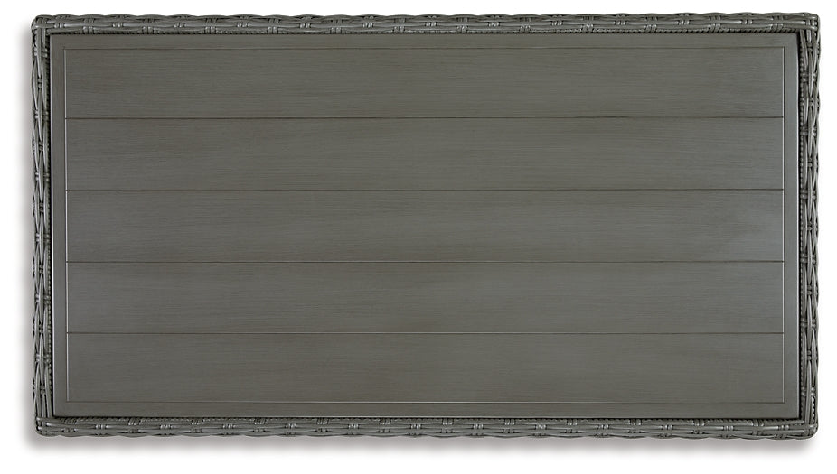 Elegant Gray Outdoor Resin Wicker Cocktail Table