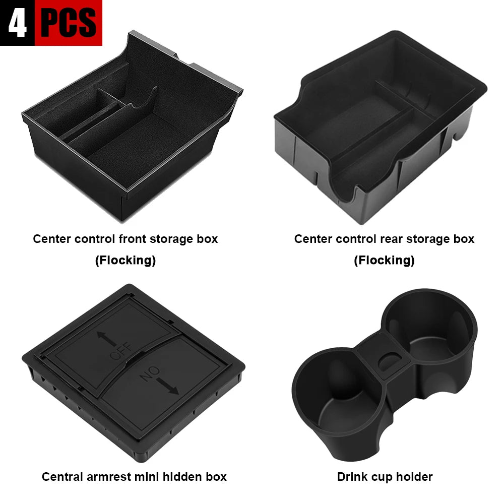 YZ Tesla Model 3/Y Storage Box Organizer with Hidden Compartments
