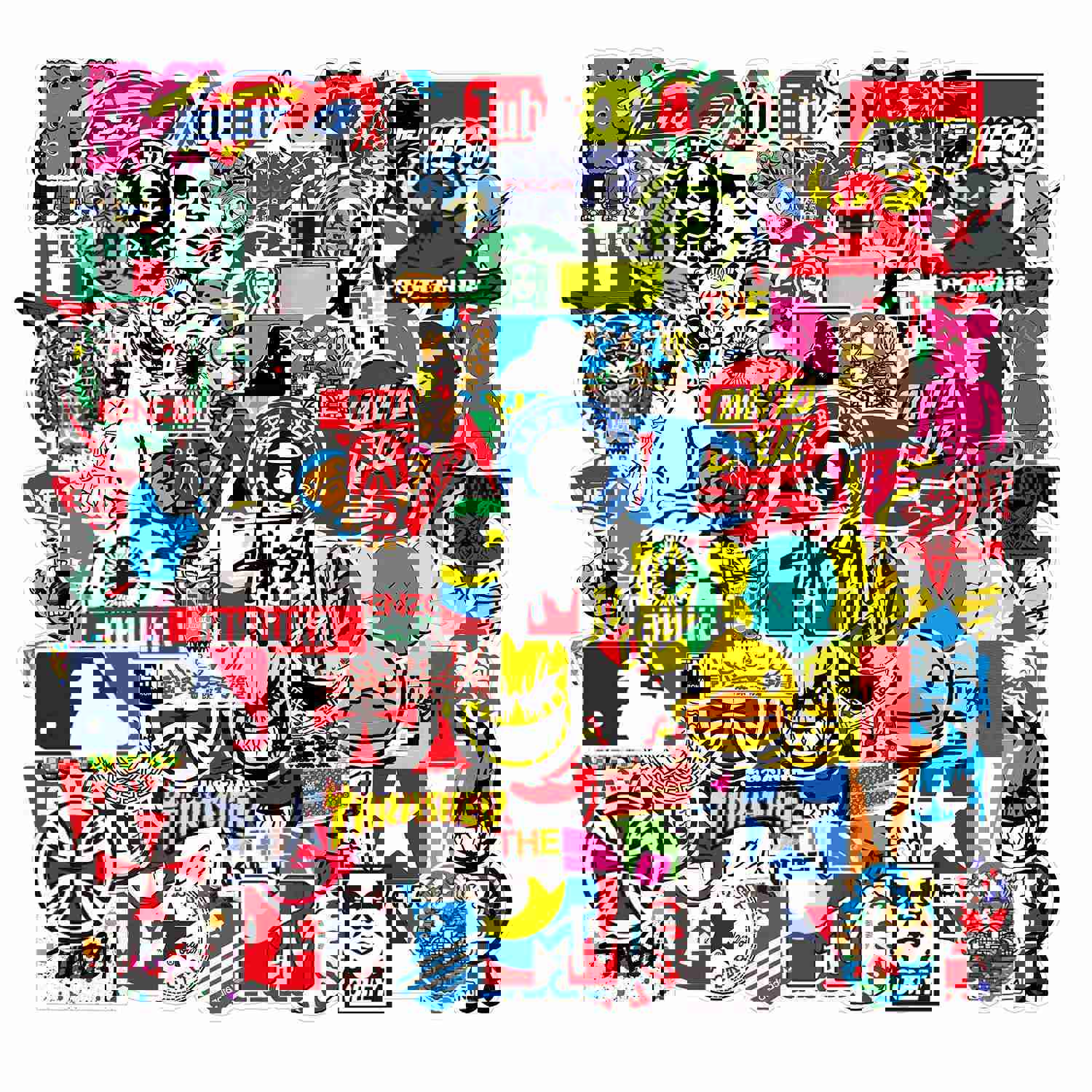 Vibrant 101-Piece Sticker Pack for Teens - Waterproof & Durable Decals