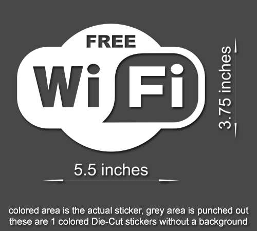 High-Quality FREE WI-FI Vinyl Decal for Business and Personal Use