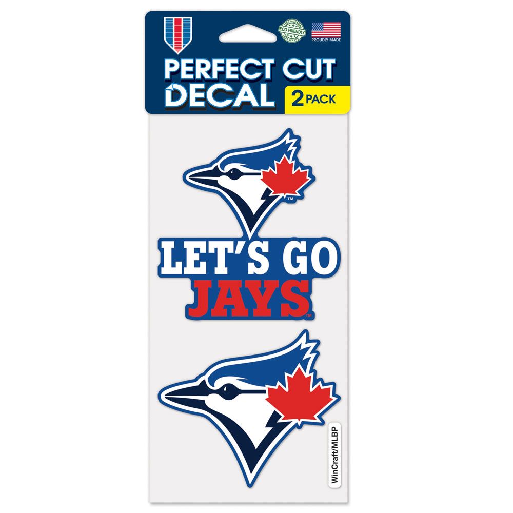 Wincraft Toronto Blue Jays Slogan Decal Set - 2 Pack, 4x4 Inches