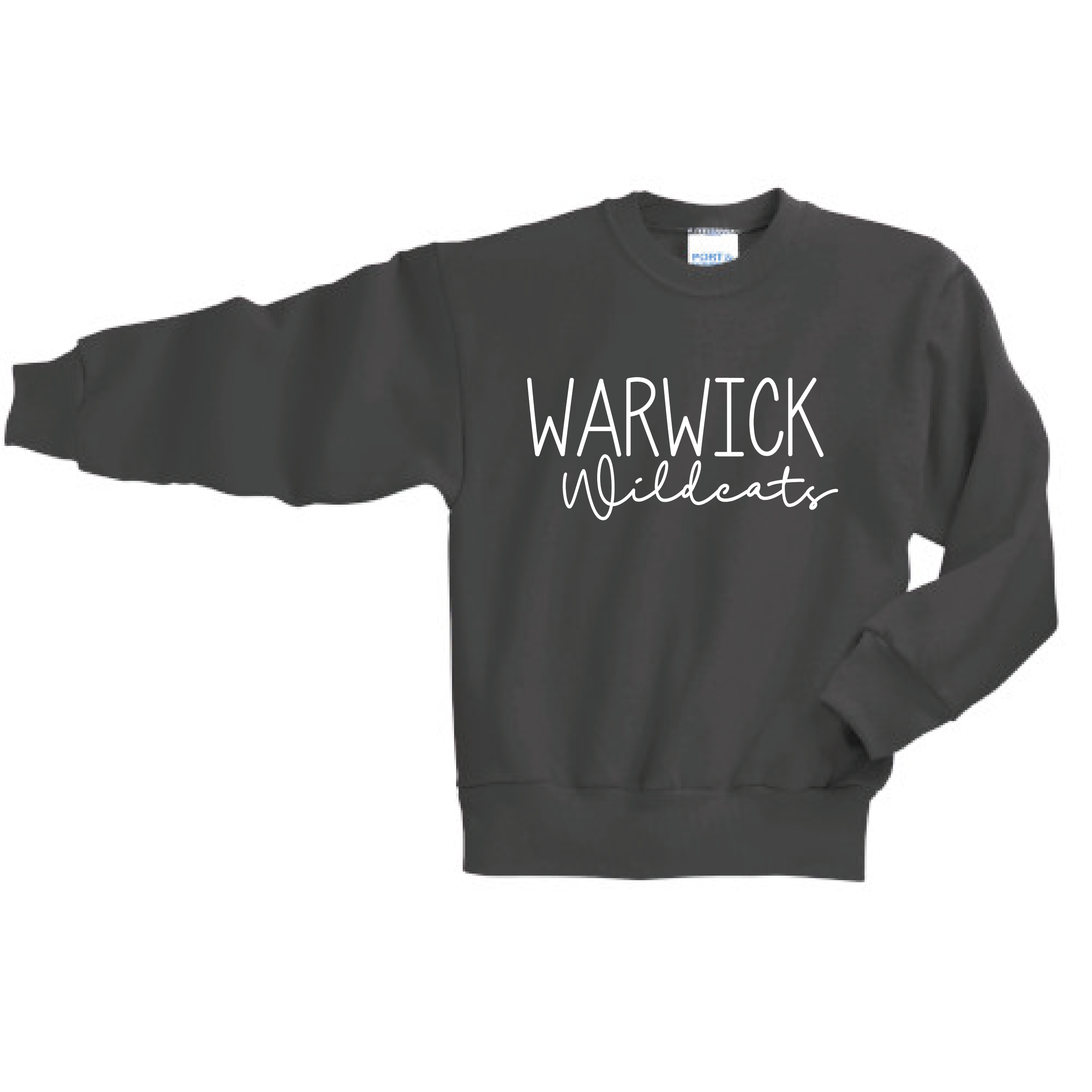 White Warwick Wildcats Fleece Crewneck Sweatshirt