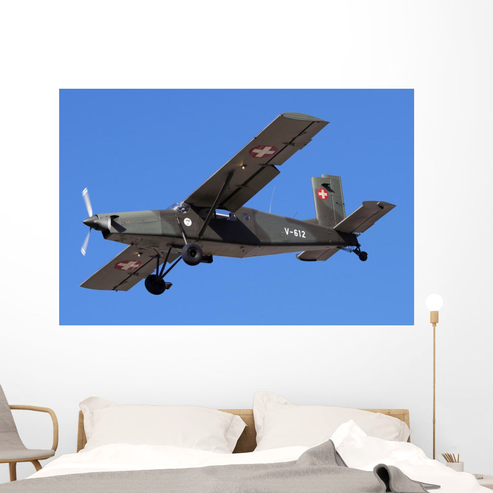 Pilatus PC-6 Swiss Airplane Wall Decal