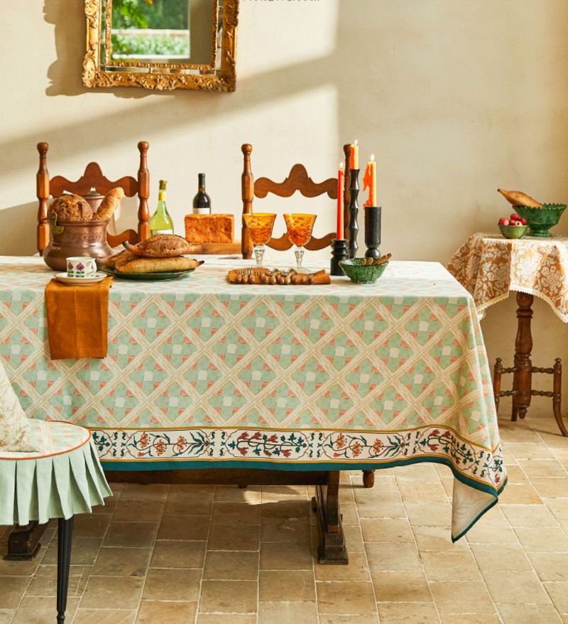 Elegant Fiberflax Tablecloth Collection - Waterproof, Mid-Century Style for Dining & Coffee Tables