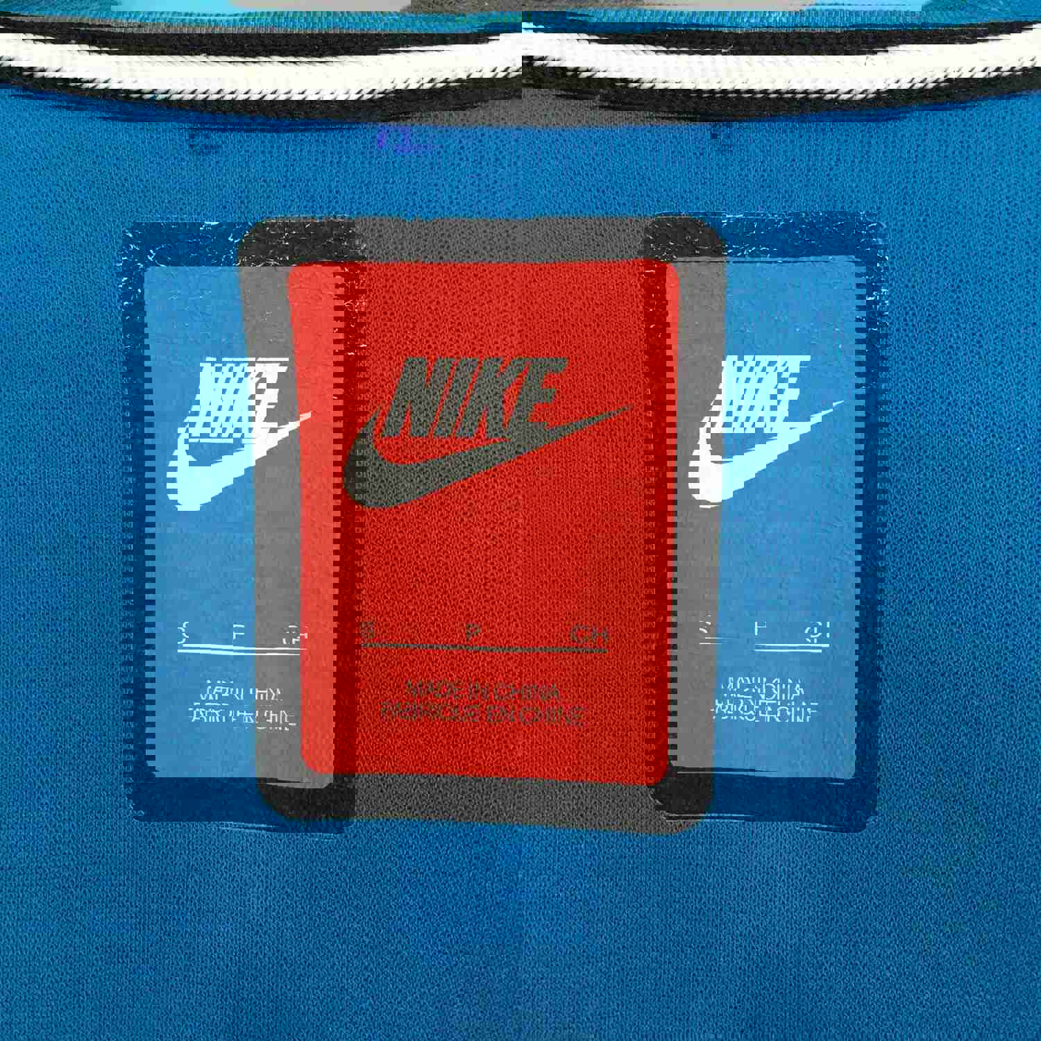 Vintage Nike Blue Zipper Hoodie Sweater - Size S