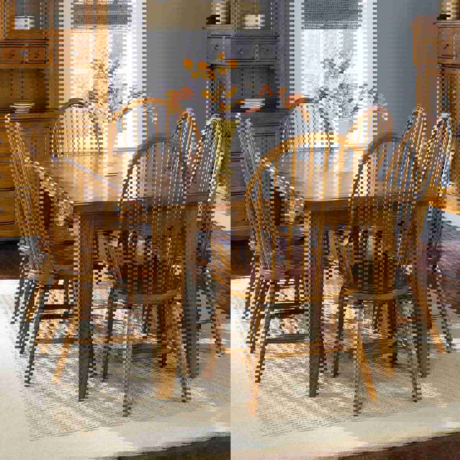 Treasures - Rustic Oak Rectangular Dining Table