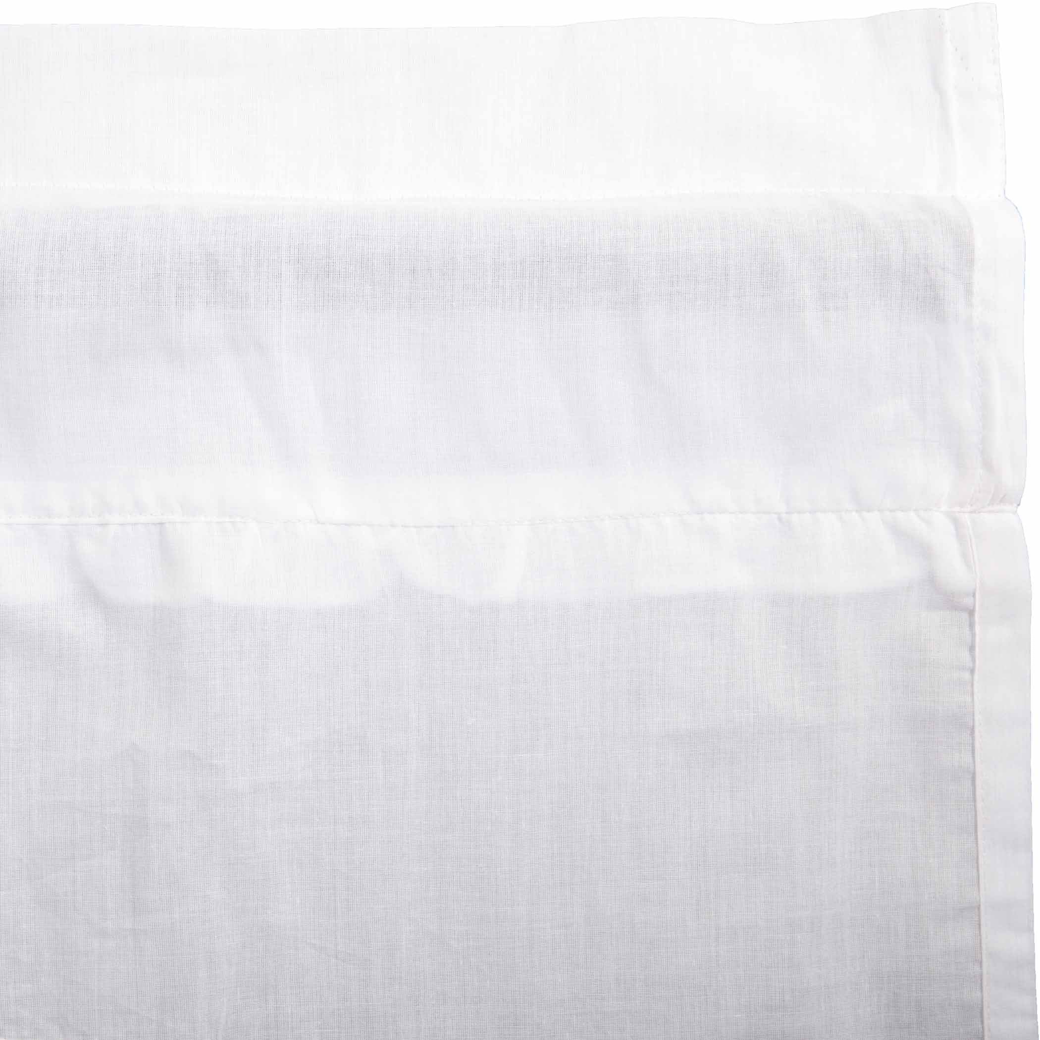 Elegant Farmhouse Style Ruffled Sheer Swag Curtains Set of 2