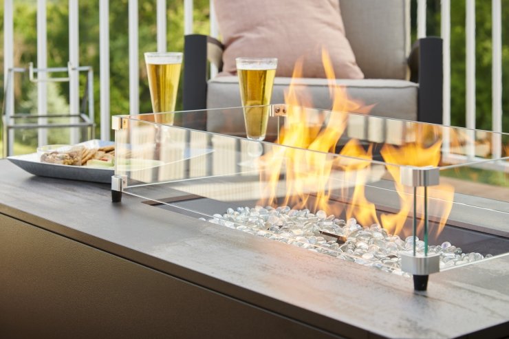 Kinney Modern Outdoor Gas Fire Pit Table