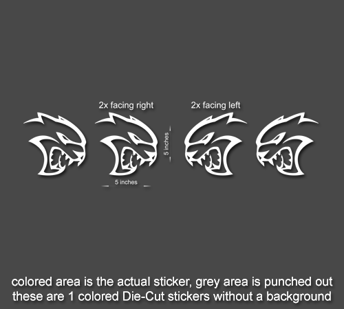 SRT HELLCAT Challenger Mopar HEMI Dodge Decal Sticker Set