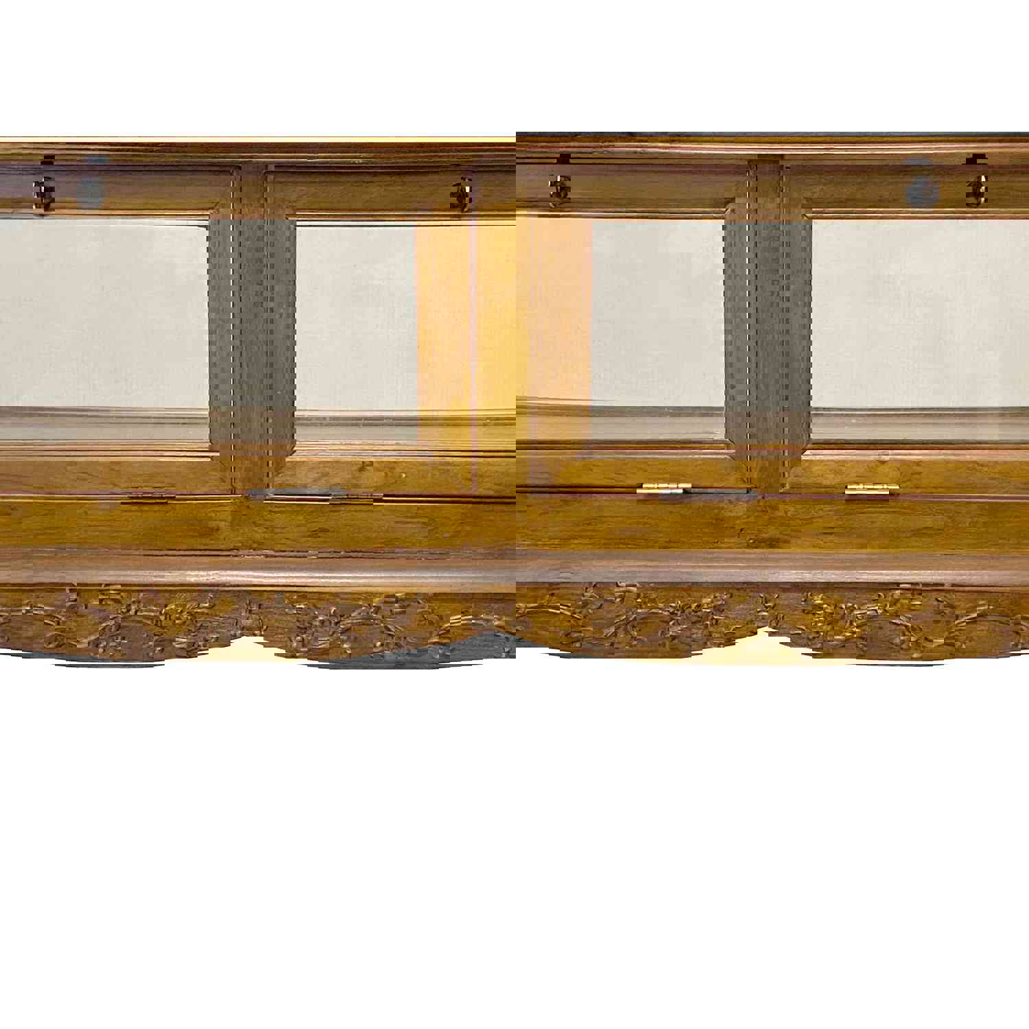 Elegant Oriental Craw Legs Glass Top Console Table