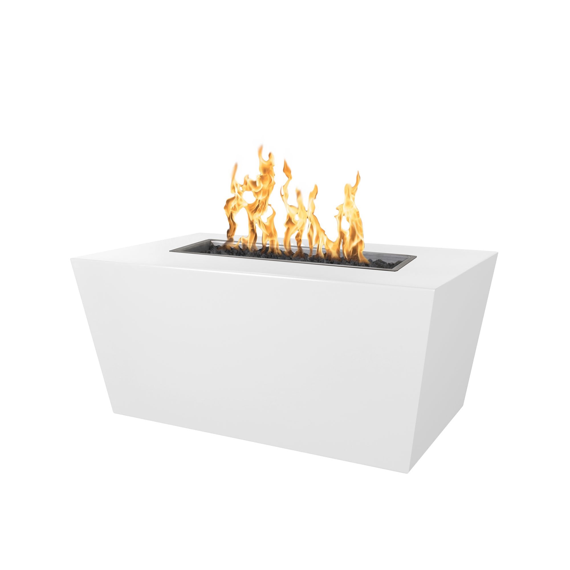 Elegant Outdoor Plus Mesa Rectangle Fire Pit with Powder Coated Steel and Free Cover