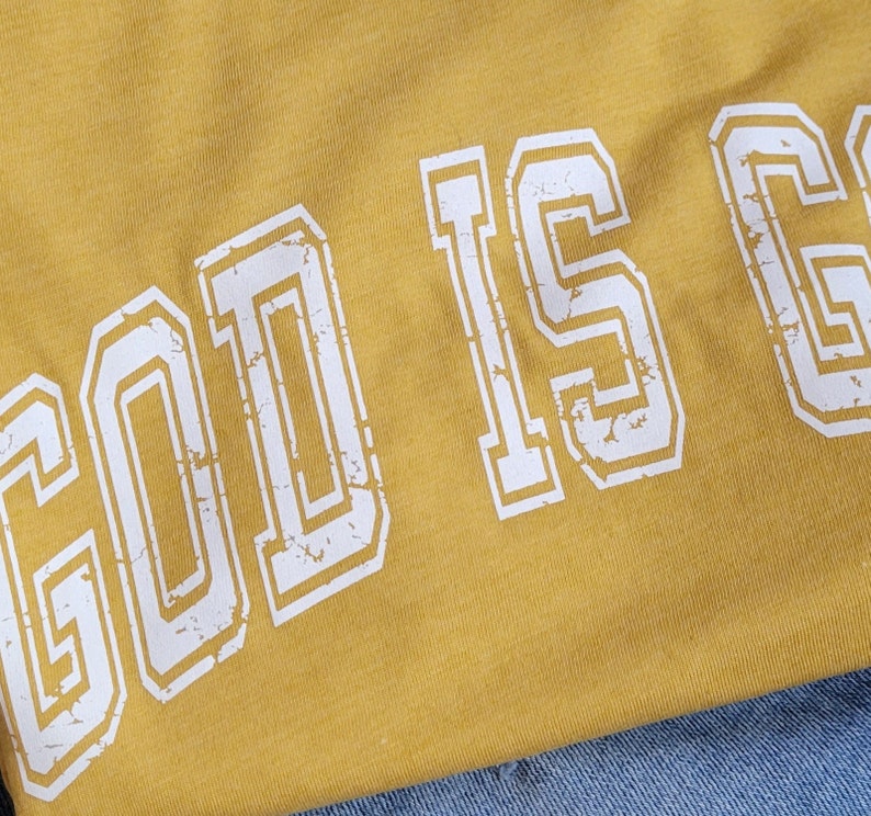 Christian Distressed Varsity Style T-Shirt for Women