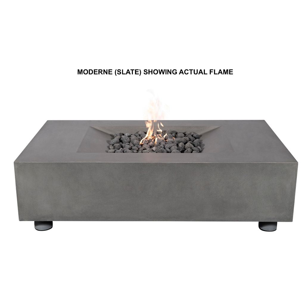 Moderne Rectangle Gas Fire Pit Table for Outdoor Relaxation