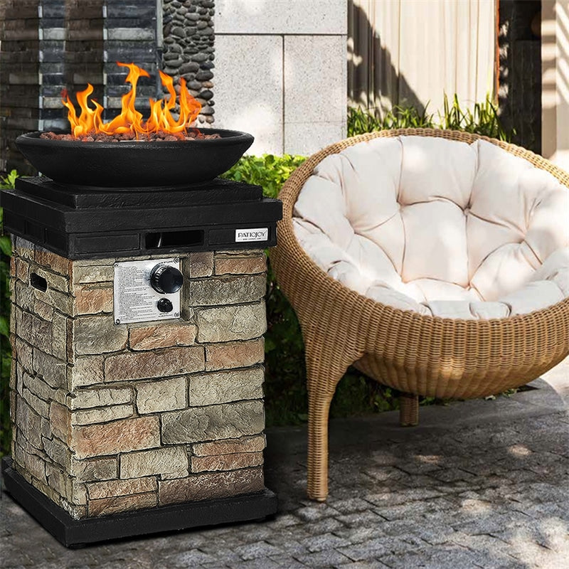 40,000 BTU Outdoor Propane Fire Pit with Weather-Resistant Cover