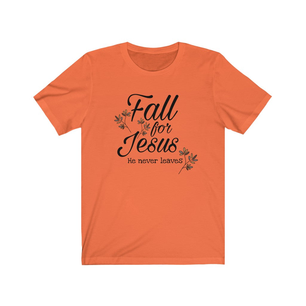 Embrace Faith in Style - Unisex Autumn Leaves Christian Short Sleeve Tee