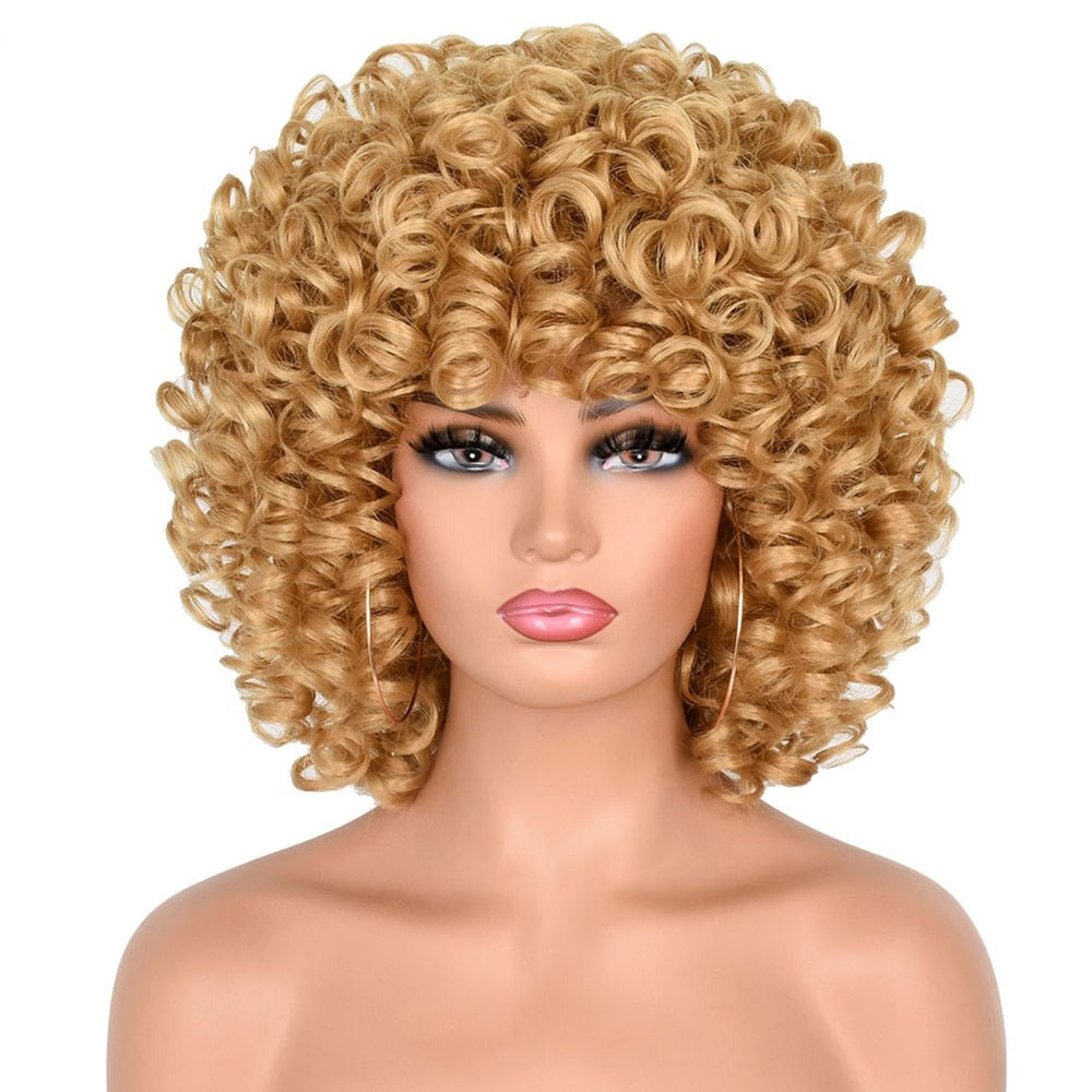 Stylish Short Curly Wine Red Wig for Daily Use and Cosplay