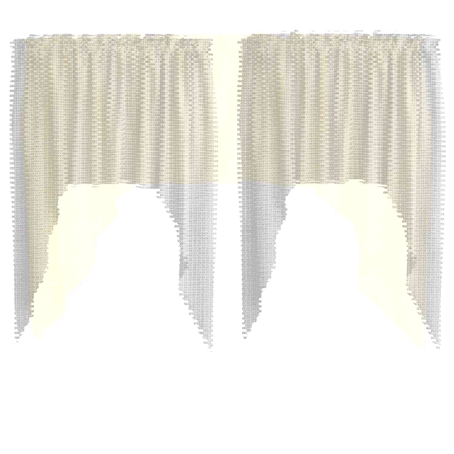 Vintage Style Faux Burlap Polyester Swag Valance Curtain