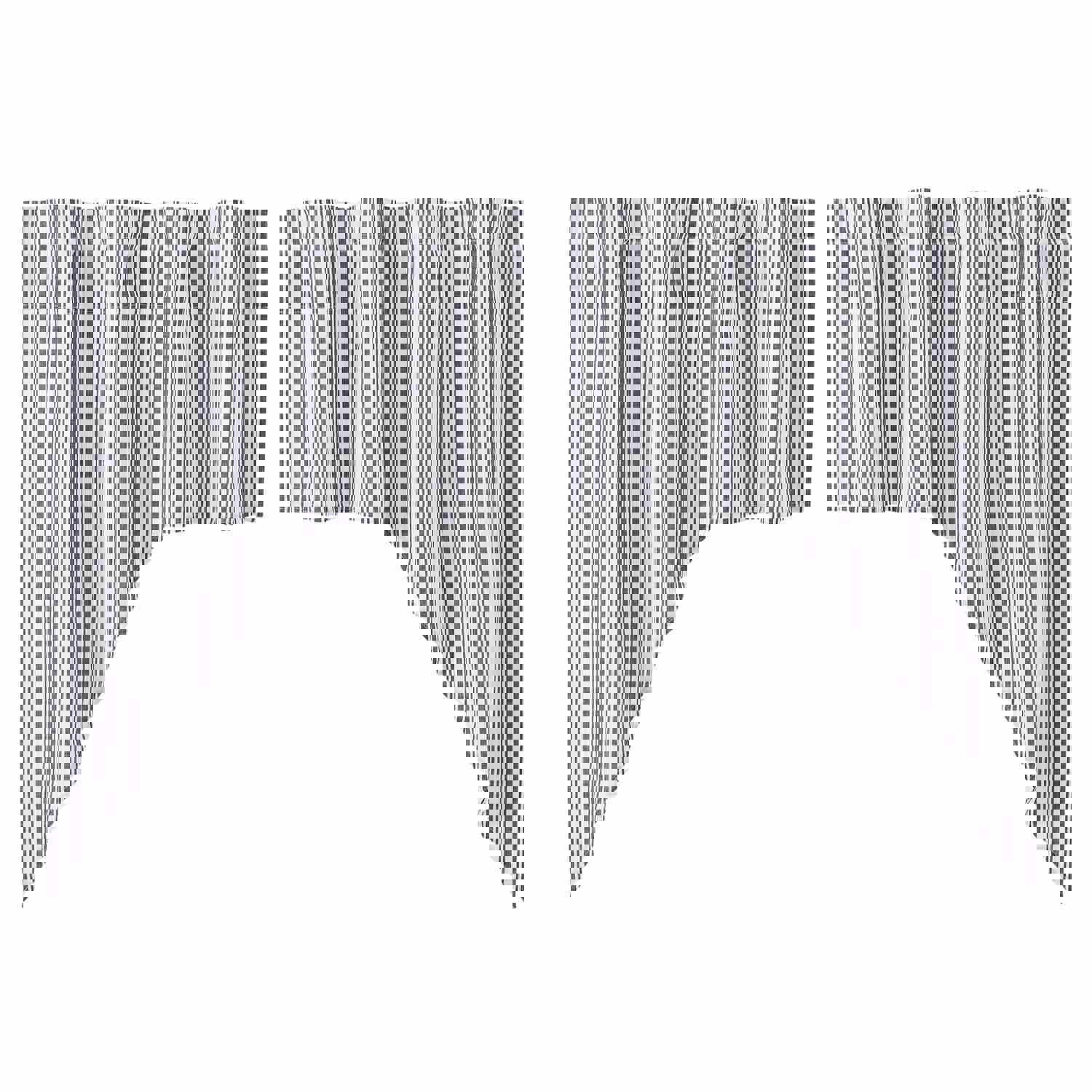 Sawyer Mill Black Ticking Stripe Lined Swag Curtains Set